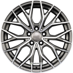 2DRV BY WHEELWORLD - WH37 DARK GUNMETAL POLIERT 8X18 LK:5/120 ET:35 ML:72,6